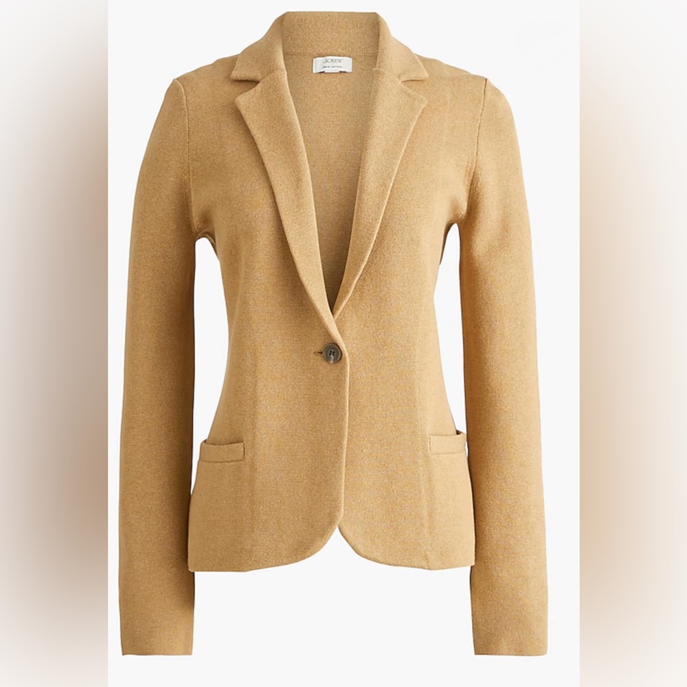 J. Crew Tan Sweater Blazer